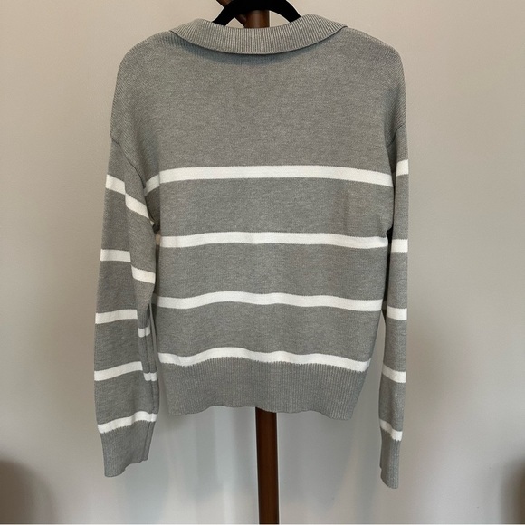 Thread & Supply Women's Striped Lotus Sweater - Gray and White Small NWOT - Picture 4 of 6